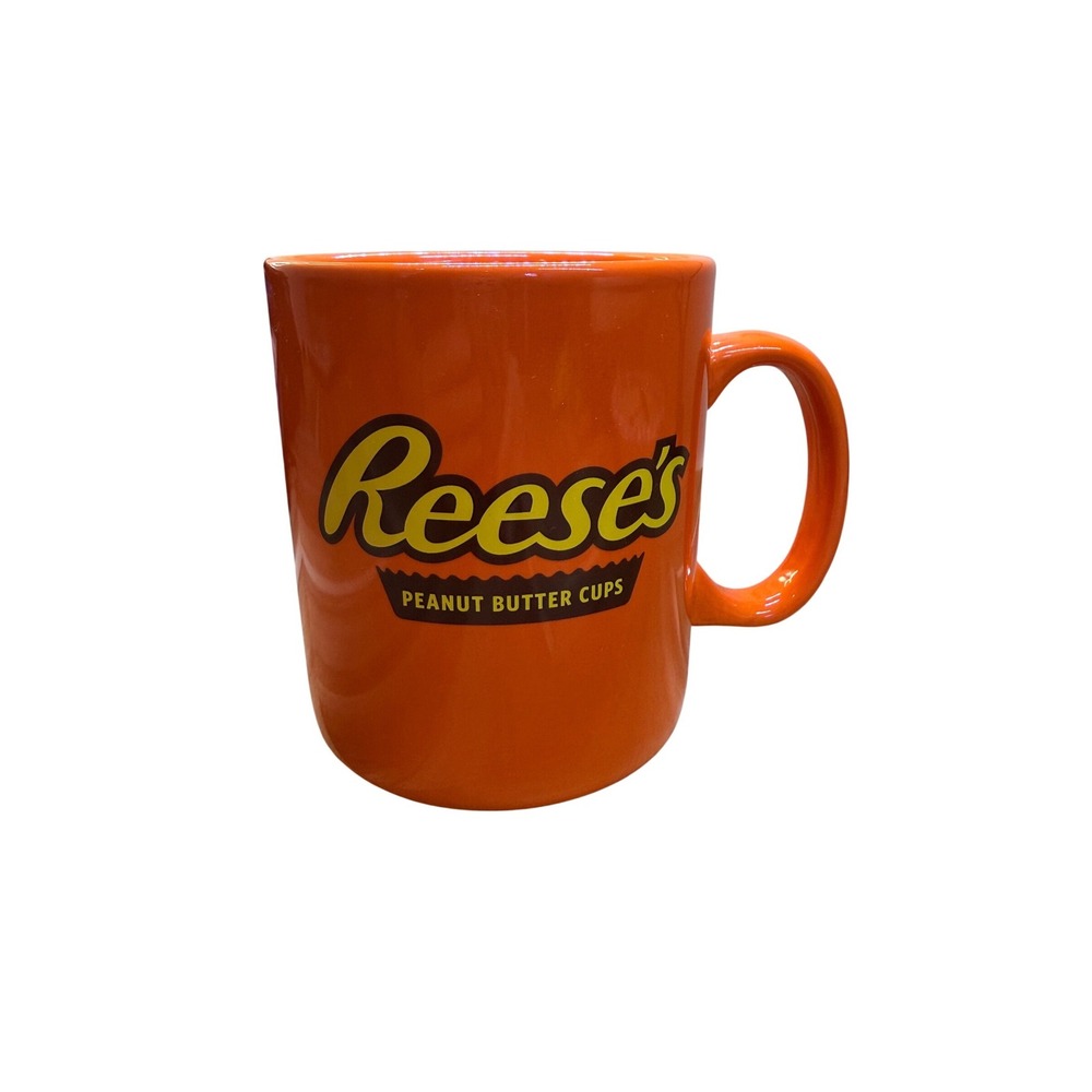 Galerie Reeses Peanut Butter Cup Orange Ceramic Jumbo 32oz Coffee Tea‎ Mug Candy